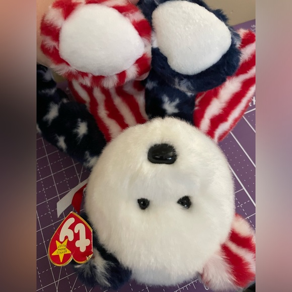 Ty Buddy Spangle the Bear Stuffed Animal beanie baby - Picture 7 of 7